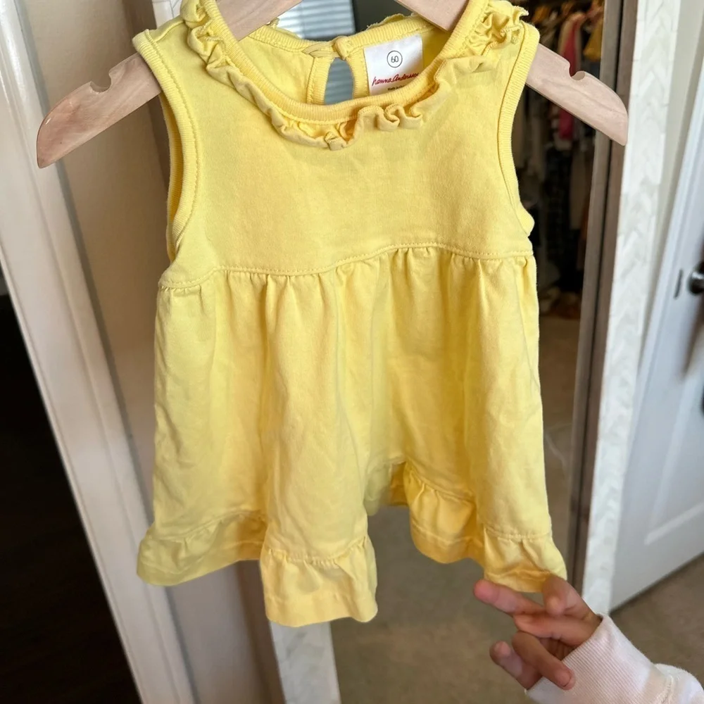 Hanna Anderson‎ Yellow Ruffled Baby Dress